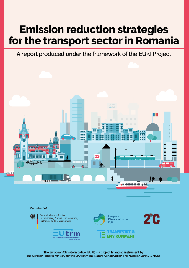 Titelblatt der Studie zu Emissionsreduzierung im rumänischen Transportsektor