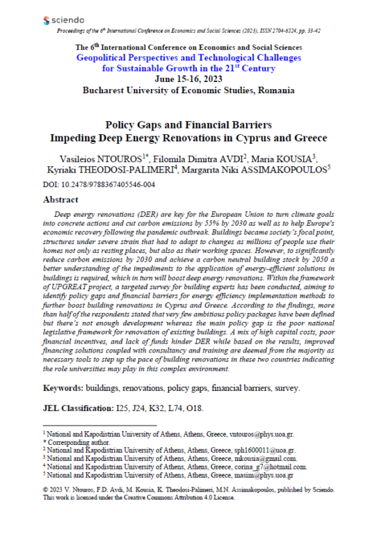 Policy Gaps and Financial Barriers Impeding Deep Energy Renovations in Cyprus and Greece