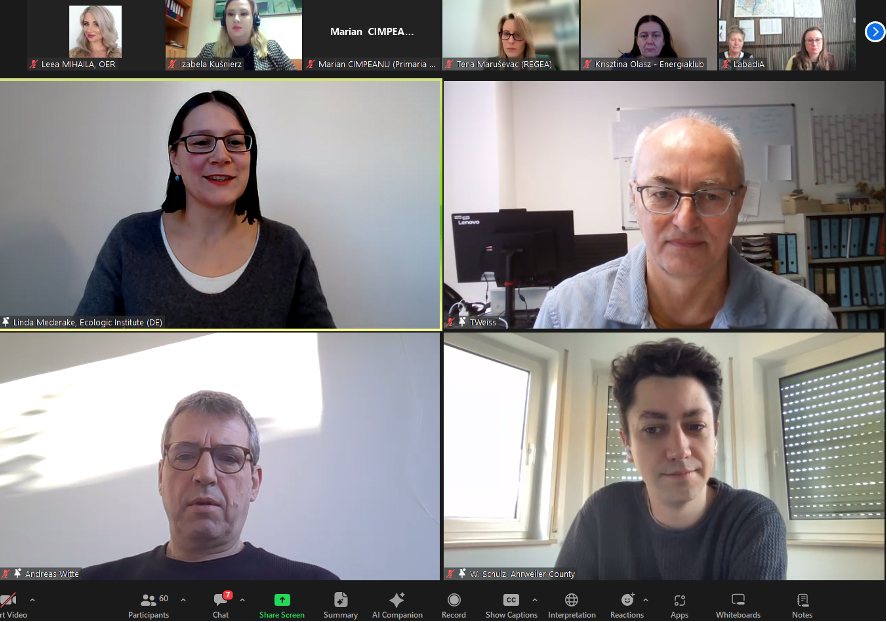 Screenshot of Zoom Meeting during the Webseminar.
